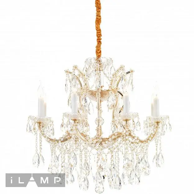 Светильник подвесной iLamp 6071-8 GD+CL Diamond Светильник подвесной iLamp 6071-8 GD+CL Diamond