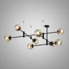 Подвесная Люстра Gap Черный ImperiumLoft 189552-26