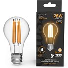Лампа светодиодная Gauss 102902126 E27 26W 2700K прозрачная Filament