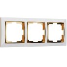 Рамка на 3 поста Werkel W0031933 (белый/золото) a051644