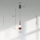 Подвесной светильник JEFF Цвет красный + золото Lampatron jeff-red 8937-25306