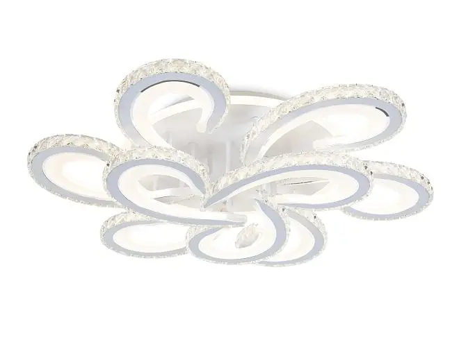 Потолочный светодиодный светильник с пультом Ambrella light FA1704/6+3 WH/CH Потолочный светодиодный светильник с пультом Ambrella light FA1704/6+3 WH/CH
