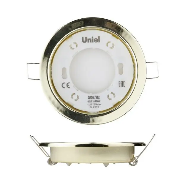 Точечный светильник Uniel GX53/H2 GOLD 10 PROM Точечный светильник Uniel GX53/H2 GOLD 10 PROM