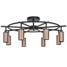 Потолочная люстра Lightstar LR718308 RULLO ЧЕРНЫЙ/МЕДЬ