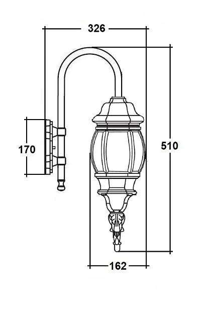 Настенный фонарь уличный Oasis Light 83402S 10 Bl AMERICA S