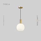 Подвесной светильник IRIS WHITE Тип A. Цвет Латунь Lampatron f-iris-white-a-brass 7262-19983