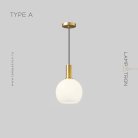 Подвесной светильник IRIS WHITE Тип A. Цвет Латунь Lampatron f-iris-white-a-brass 7262-19983