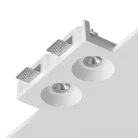 Встраиваемый гипсовый светильник под сменную лампу LeDron LUMI SQ2 125x228 D80