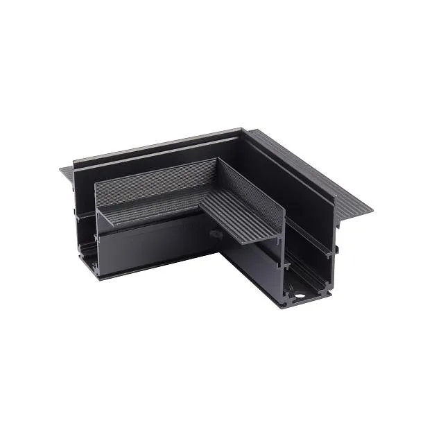 Коннектор угловой горизонтальный Vitaluce VT0200028-01 20 мм 100*100 черный