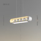 Реечный, рядный светильник INGERLINE 5 ламп. Цвет Хром Lampatron 6367-17108