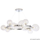 Подвесная люстра Crystal Lux AGATA SP15 V2 CHROME/TRANSPARENTE
