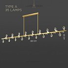 Реечный, рядный светильник GLORIOLE SPIN LINE Тип A. 35 LED. Lampatron gloriole-spin-line-a-35 9127-25987
