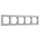 Рамка на 5 постов Werkel W0052408 (серебряный) Hammer a052530