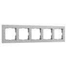 Рамка на 5 постов Werkel W0052408 (серебряный) Hammer a052530