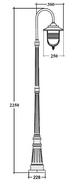 Наземный фонарь Oasis Light 84709 18 Bl TITAN