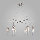 Подвесной светильник со стеклянными плафонами Eurosvet 60163/6 никель a065758 Gilian