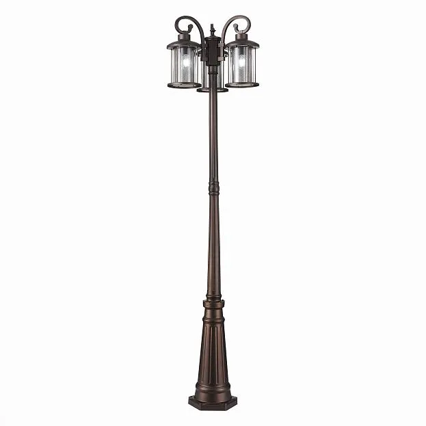 Светильник уличный наземный Темный кофе/Прозрачный, Темный кофе E27 3*100W ST Luce SL080.425.03 Lastero