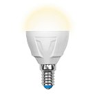 Лампочка светодиодная Uniel LED-G45-6W/WW/E14/FR/DIM PLP01WH картон