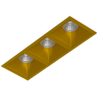 Встраиваемый светодиодный светильник Ledron RISE KIT 3 LED 4000K Gold