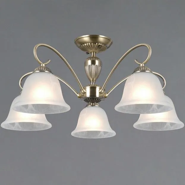 Потолочная люстра ILLUMICO IL0696-5ASQ-25 AB AREZZO Потолочная люстра ILLUMICO IL0696-5ASQ-25 AB AREZZO