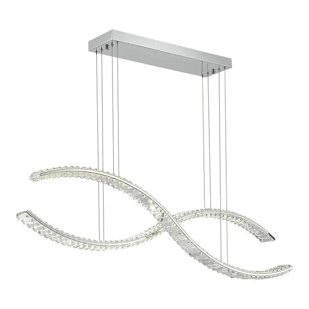 Светильник подвесной Хром/Прозрачный LED 1*50W 3000K ST-Luce SL6206.103.50 ACENO Светильник подвесной Хром/Прозрачный LED 1*50W 3000K ST-Luce SL6206.103.50 ACENO