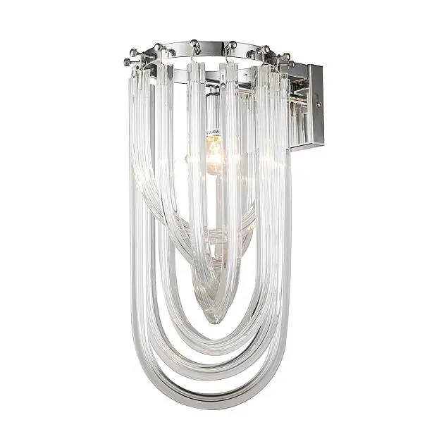 Настенный светильник Delight Collection KR0116W-1B chrome Murano Glass Настенный светильник Delight Collection KR0116W-1B chrome Murano Glass