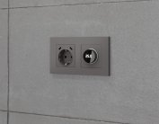 Комплект механизма электрической розетки 2USB С+C 20W (быстрая зарядка) с/з на винтовых зажимах 16A-250V ALFA Антрацит серый Volt MA660510 QUANT