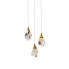 Подвесной светильник Delight Collection 9701P/3R brass Crystal rock II