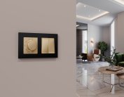 Комплект механизм 2-клавишного перекрестного выключателя 10A-250V ALFA Шампань Volt MA603030 QUANT