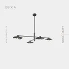 Люстра MILIAN CH 4 лампы. Цвет Черный + Дымчатый Lampatron 6940-19033