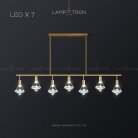 Реечный, рядный светильник GLASGOW LONG 7 ламп Lampatron 4614-11676