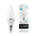 Лампа светодиодная Gauss 33128 E14 8W 4100K матовая Elementary Candle