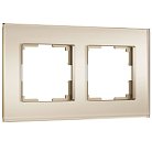 Рамка на 2 поста (шампань, стекло soft-touch) Werkel W0023111 Senso a064577