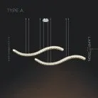 Реечный, рядный светильник BERTOLDA W DUO Тип A. Цвет Хром. Размер S Lampatron f-bertolda-w-duo-a-chrome-s 7384-20365