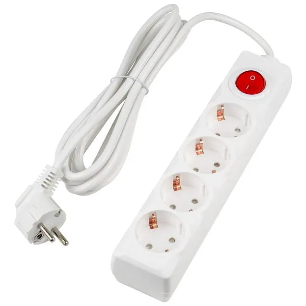 Розеточные блоки, удлинители Uniel S-GCU4-3B WHITE Ultra