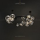 Потолочная люстра IONA C WIDE Размер L. Цвет каркаса черный. Цвет плафонов прозрачный. Lampatron 3014-7315