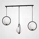 Подвесной светильник HOOP-TRIO Черный, Круг, Планка ImperiumLoft 179628-26 HOOP-TRIO01