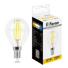 Лампа светодиодная Шарик E14 15W 230V 2700K Feron 38249 LB-515