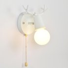 Бра DEER Модель A (с рогами) с выключателем. Цвет белый. Lampatron 785-4024
