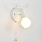 Бра DEER Модель A (с рогами) с выключателем. Цвет белый. Lampatron 785-4024