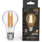 Лампа светодиодная Gauss 102902122 E27 22W 2700K прозрачная Filament