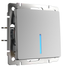 выключатель одноклавишный проходной с подсветкой Werkel W1112106 Встраиваемые механизмы серебряные a050882