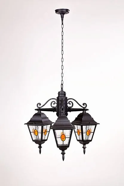 Уличный светильник подвесной Oasis Light 79970МlgY/3 Bl QUADRO M lead GLASS