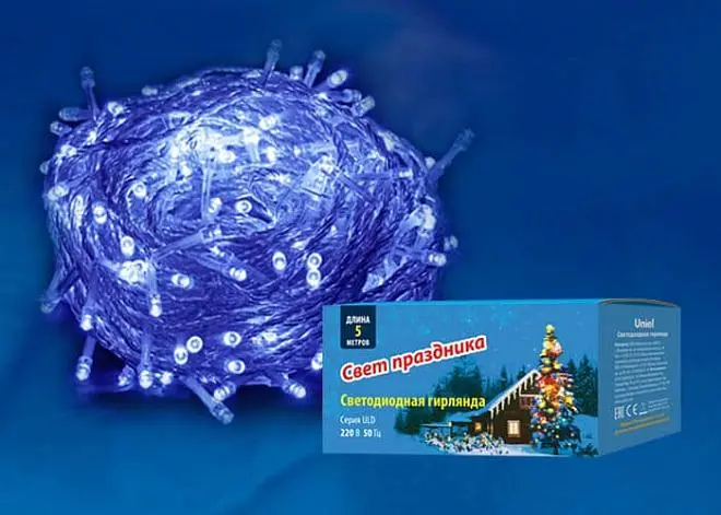 Гирлянда Uniel ULD-S0500-050/DTA BLUE IP20 Гирлянда Uniel ULD-S0500-050/DTA BLUE IP20