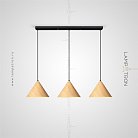 Готовая комбинация светильников NOOMI TRIO Светлое Дерево. Планка Lampatron 6207-16686