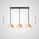 Готовая комбинация светильников NOOMI TRIO Светлое Дерево. Планка Lampatron 6207-16686