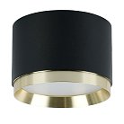 Светильник потолочный Barrel DUET 12W, 230V,GX53, черный + золото IP20 Feron 52021 HL459