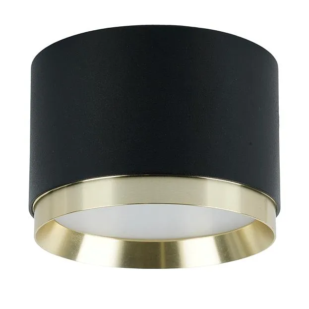 Светильник потолочный Barrel DUET 12W, 230V,GX53, черный + золото IP20 Feron 52021 HL459