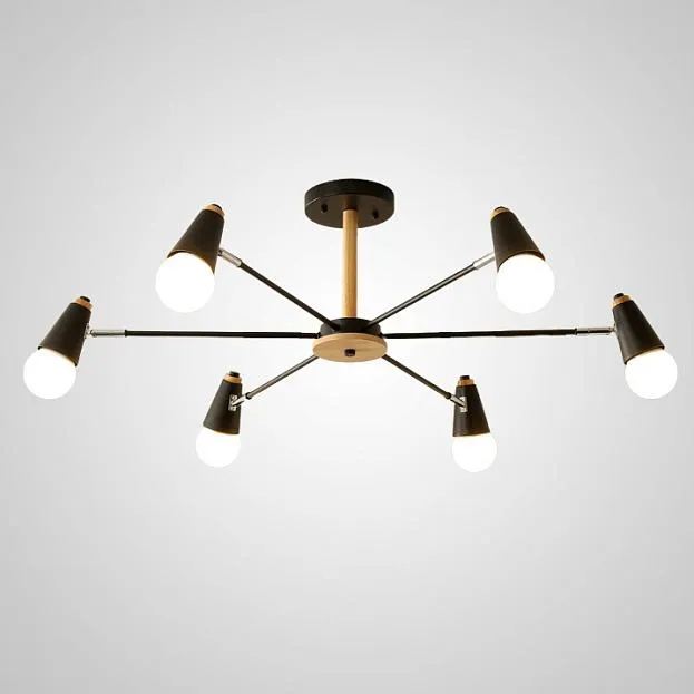 Потолочная люстра ROTARY L6 Black ImperiumLoft 205626-23 rotary01