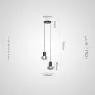 Подвесной светильник TIBERT 2 плафона. жемчужно-черный. Стандарт Lampatron 8607-23992